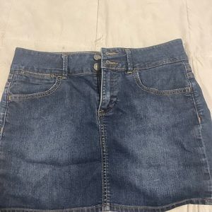 old navy blue jean skirt